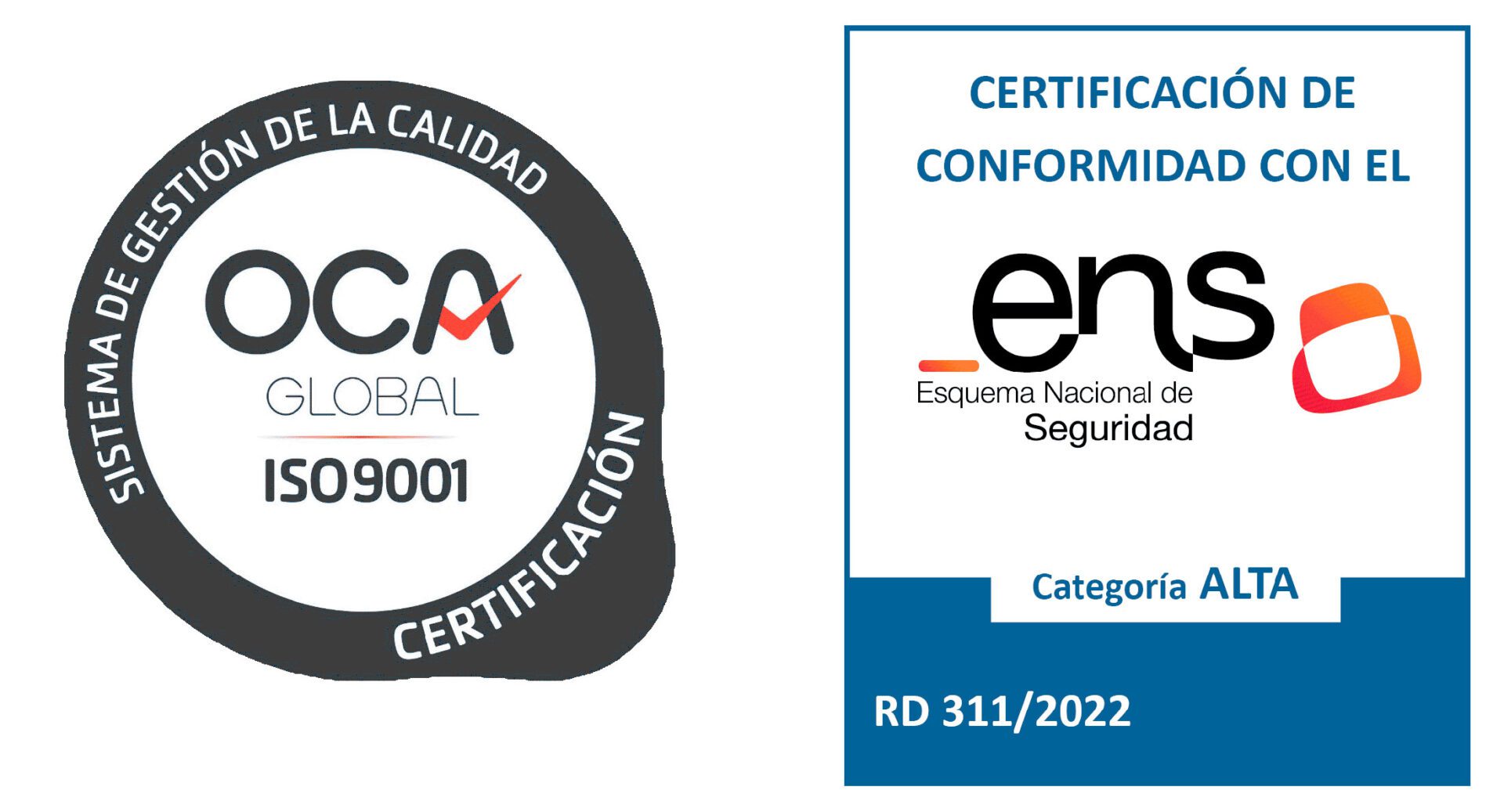 Certificado ENS categoría ALTA nº 34/5704/26/09046 - Grupo iNova